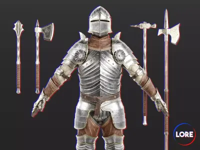 Medieval Collection Noble Man at Arms 3D Model Pack