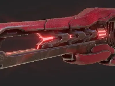 Halo Infinite Stalker Rifle Low-poly 3D model