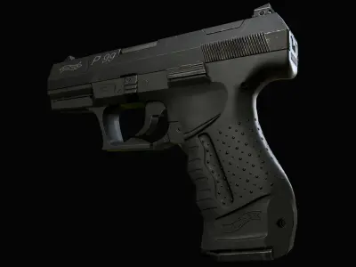 p99 lowpoly gun 3D model