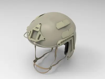 Tactical High Cut Military Helmet  3D model