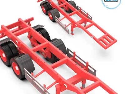 3D Printable Truck Trailer Model 3D print model