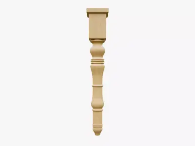 Wooden Furniture Leg Free 3D model