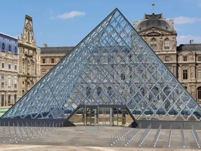  Glass Louvre Pyramid 