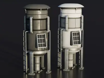 Industrial Tank - Industrial Machine - Type C Low-poly 3D model