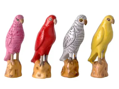 English Porcelain Parrots 3D model