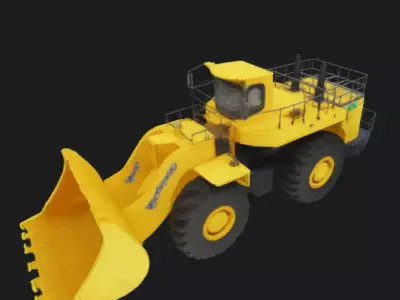 Komatsu WA70 Wheel Loader 3D Model 3D model