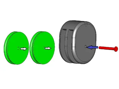 Large Dual Pulley 3D print model