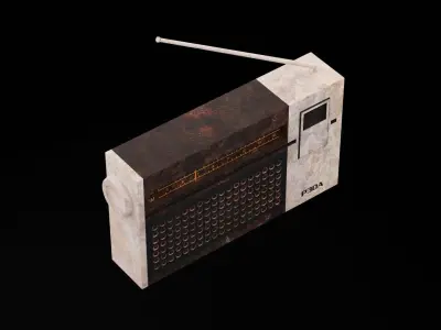 Home Old Radio Low-poly 3D model