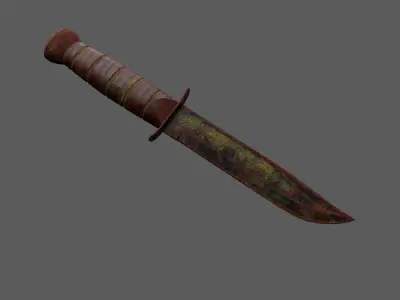 Knife Ka-Bar Low-poly 3D model buy