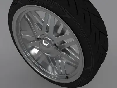 Car tuning wheel 3D model