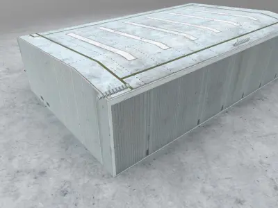 EDDH Hangar H Low-poly 3D model