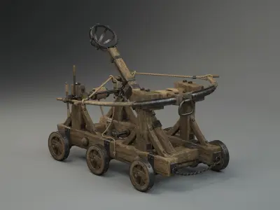 Medieval Catapult 3D model by detra40