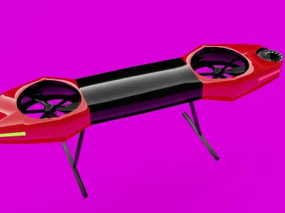Xblade airboard Low-poly 3D model