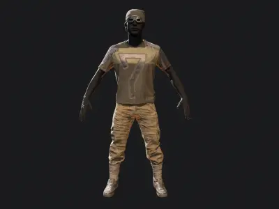 Skull armor 12 Low-poly 3D model