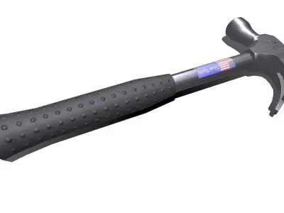 Claw Hammer Low-poly PBR Low-poly 3D model