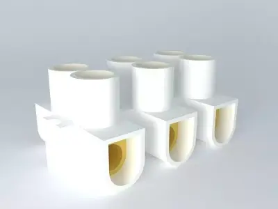 3 way screw terminal Free 3D model