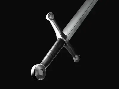 Medieval Sword - Game Ready 3D Model 3D model