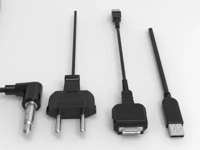 USB PORT Low-poly 3D model