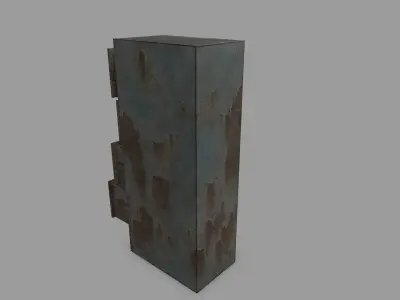 Cabinet metal column Low-poly 3D model