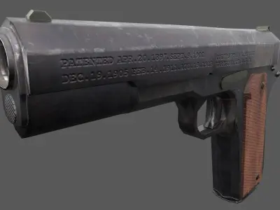 M1911 Colt Low-poly 3D model