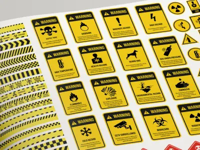 Industrial Sign Decal Texture