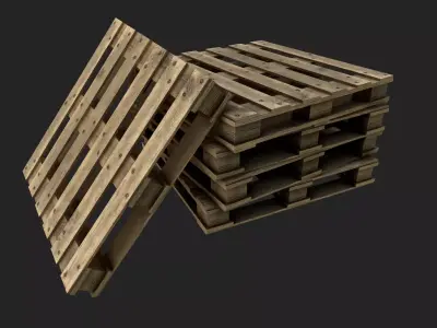 Wood Pallet Low-poly 3D model get