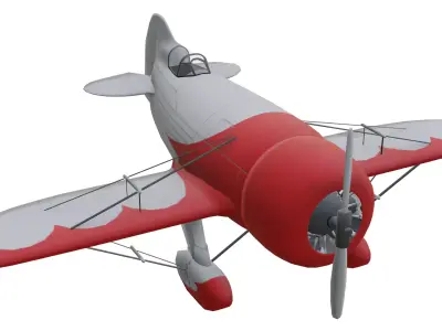 Gee Bee Model R-1 Super Sportster Low-poly 3D model