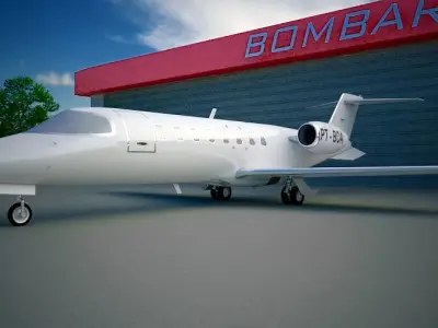 Learjet 45 3D model