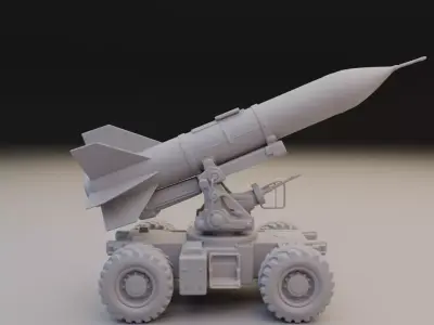 Missile transport and launch vehicle 3D print model purchase