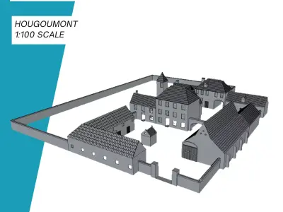 Gutshof Hougoumont 3D print model