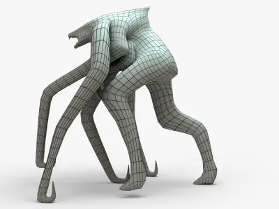 Femuto Rigged Basemesh Low-poly 3D model