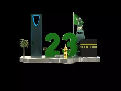Some of the landmarks of Saudi Arabia 3D model