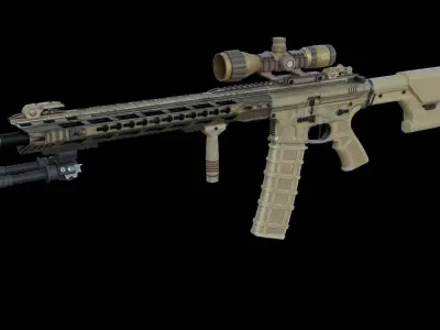 Foregrip ar - rifle Low-poly 3D model