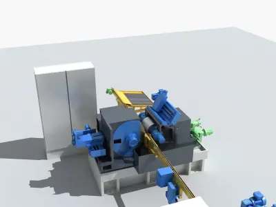 ndustrial Equipment 15 - Fully Automatic Production Line 3D model