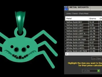SPIDER INSECT PENDANT 3D PRINTABLMODEL 3D print model