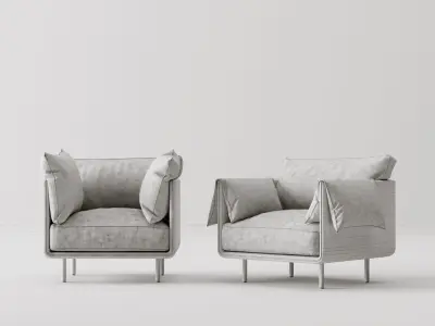 Crate and Barrel Arm Chair 3D model