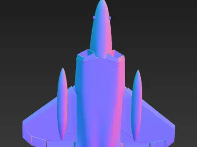 F-35 Lightning II Jet Fighter 3D Model High Poly PBR Textured Low-poly 3D model
