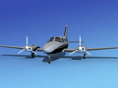 Cessna 414A Chancellor V11 3D model