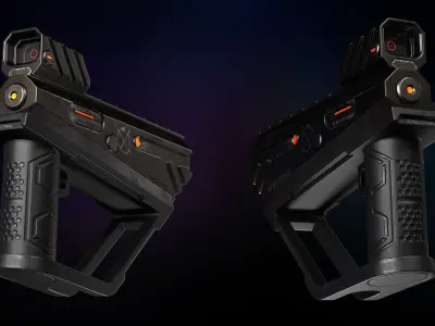 Sci-fi gun Free low-poly 3D model buy