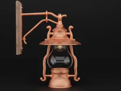 Old wall lamp 3D model