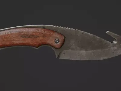 Gut Knife Game Ready Model Low-poly 3D model