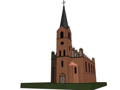 old church model in Barczewo 3D model