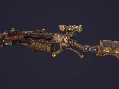 Dwarf crossbow Low-poly 3D model