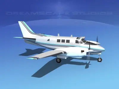 Beechcraft King Air C90 V07 3D model