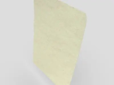 Parchment sheet of paper Low-poly 3D model