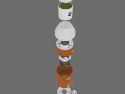 Rocket nasa space shuttle Free low-poly 3D model