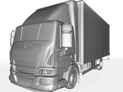 mini goods truck static model 3D print model