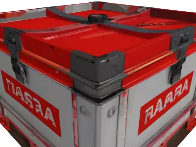 Game Ready Industrial Metal Crate 3D model