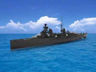 Italian cruiser Trento 3D model