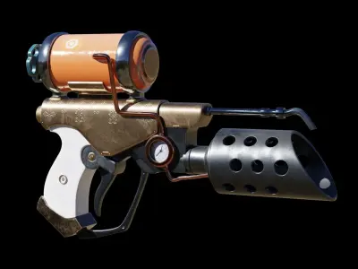 Stylized Flamethrower 3D model